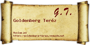 Goldenberg Teréz névjegykártya